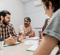 Coworkers during a business meeting at office