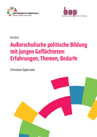 Cover der Publikation: "Außerschulische politische Bildung mit jungen Geflüchteten"