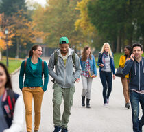 Students Walking Through The Park